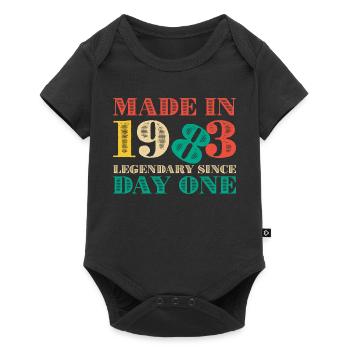 Made in 1993: Legendary Since Day One - Baby Premium short-sleeve bodysuit - black - Front