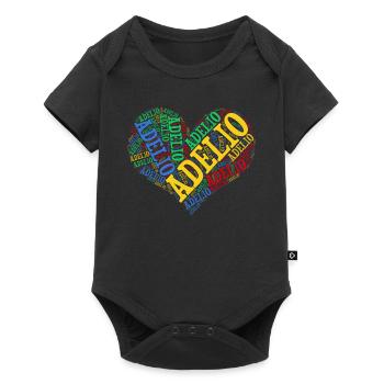 Adelio t-shirt t-shirt nuage de mots idée cadeau - Body à manches courtes Premium Bébé - noir - Devant