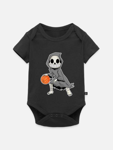 Sensenmann spielt Basketball - Baby Premium Kurzarmbody - Schwarz