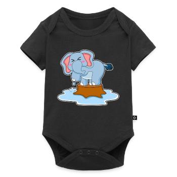 Elephant Water - Baby Premium short-sleeve bodysuit - black - Front