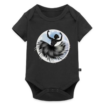 Danseur de ballet dansant dans les nuages avec un plumage - Body à manches courtes Premium Bébé - noir - Devant
