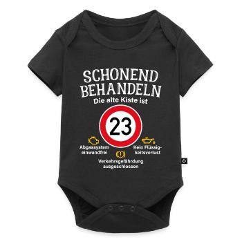 23. Geburtstag Schonend Behandeln 23 Alte Kiste 23 - Baby Premium Kurzarmbody - Schwarz - Vorne