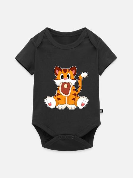 Tiger Fleisch - Baby Premium Kurzarmbody - Schwarz