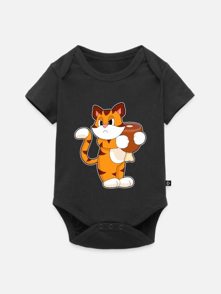 Tiger Fleisch - Baby Premium Kurzarmbody - Schwarz