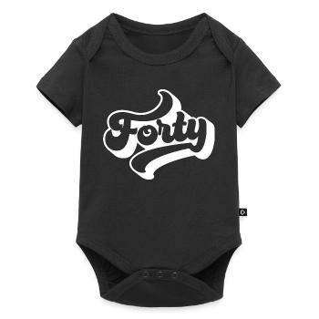 Quarante 40e anniversaire Hommes Femmes 40 ans - Body à manches courtes Premium Bébé - noir - Devant