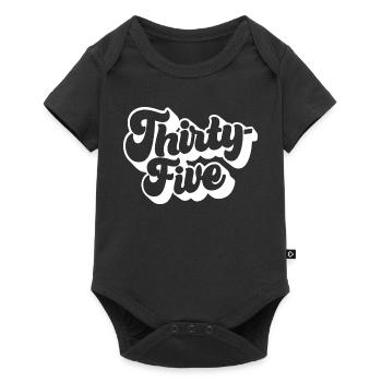 Trente-cinq 35e anniversaire Hommes Femmes 35 ans - Body à manches courtes Premium Bébé - noir - Devant