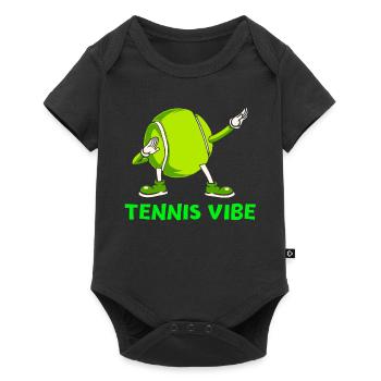 tennis, balle de tennis, fan de tennis - Body à manches courtes Premium Bébé - noir - Devant
