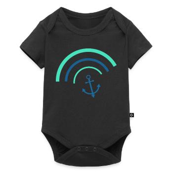 Anchor Northern Germany Sailor Sailor Captain - Baby Premium short-sleeve bodysuit - black - Front