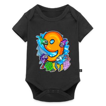 9 years old - 9th birthday with animal motif - Baby Premium short-sleeve bodysuit - black - Front