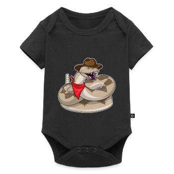 Chapeau de cowboy serpent - Body à manches courtes Premium Bébé - noir - Devant