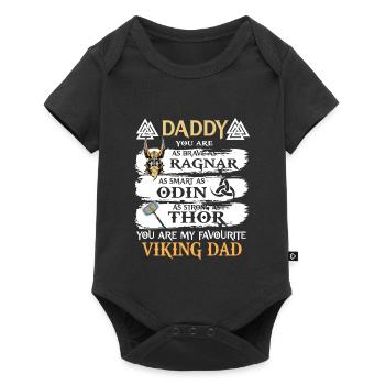 Père viking - Body à manches courtes Premium Bébé - noir - Devant