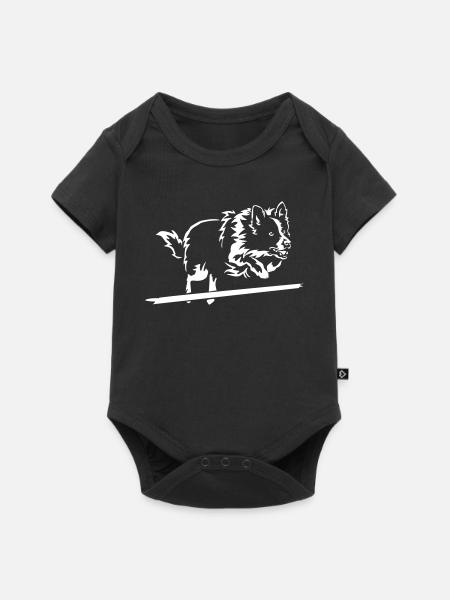 Border Collie "Black Edition" - Baby Premium Kurzarmbody - Schwarz
