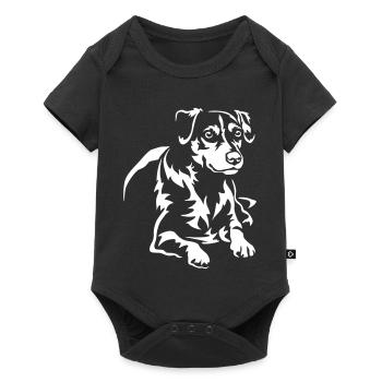 Dansk Svensk Gaardhond "Black Edition" - Baby Premium short-sleeve bodysuit - black - Front