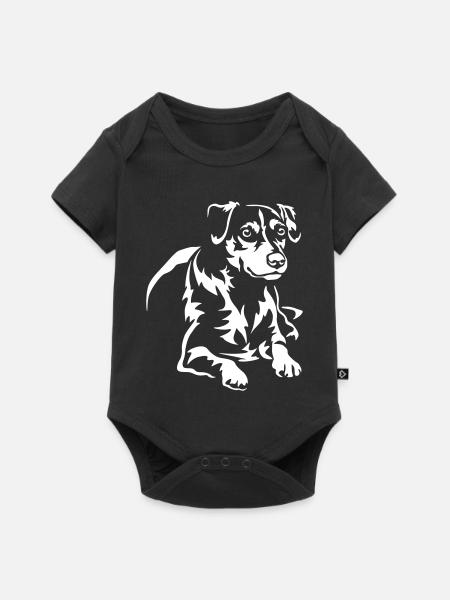 Dansk Svensk Gaardhond "Black Edition" - Baby Premium Kurzarmbody - Schwarz