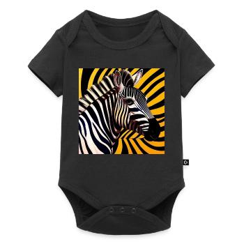 Zèbre - Body à manches courtes Premium Bébé - noir - Devant