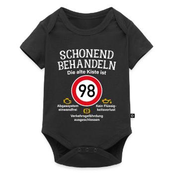98. Geburtstag Schonend Behandeln 98 Alte Kiste 98 - Baby Premium Kurzarmbody - Schwarz - Vorne