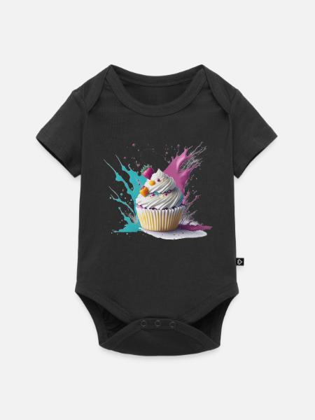 Sweet Cupcake - Baby Premium Kurzarmbody - Schwarz