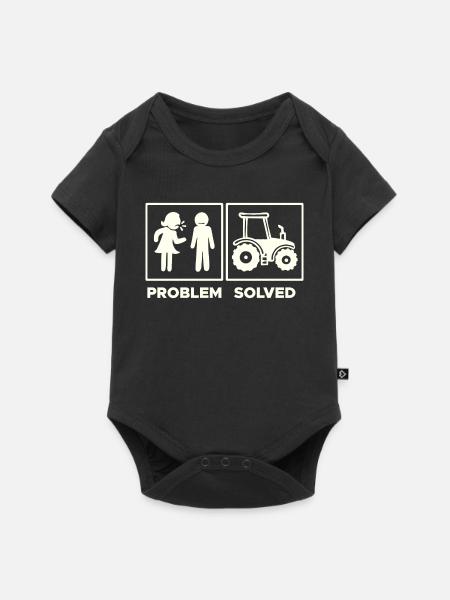 Traktor Statement Nutzfahrzeug Fahrzeug Ackerbau - Baby Premium Kurzarmbody - Schwarz