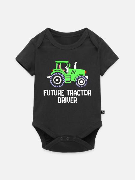 Nutzfahrzeug Statement Landleben Traktor Bauer - Baby Premium Kurzarmbody - Schwarz