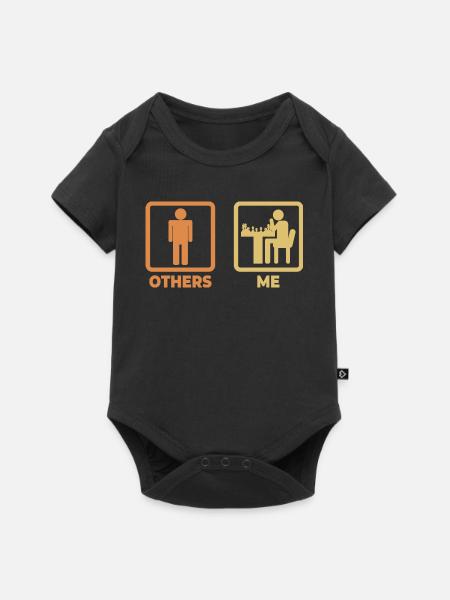 Ich als Schachspieler - Baby Premium Kurzarmbody - Schwarz