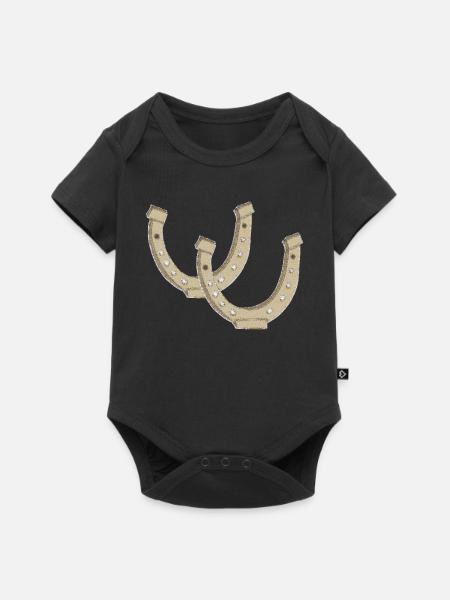 hufeisen impressionismus - Baby Premium Kurzarmbody - Schwarz