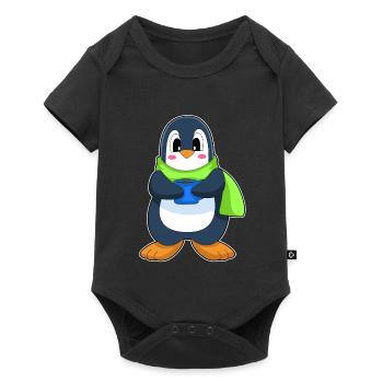 Penguin Coffee Mug - Baby Premium short-sleeve bodysuit - black - Front
