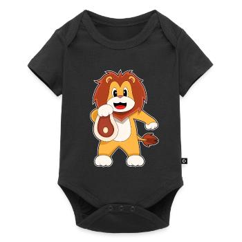 Viande de lion - Body à manches courtes Premium Bébé - noir - Devant
