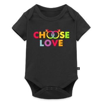 LGBT, arc en ciel, gay - Body à manches courtes Premium Bébé - noir - Devant