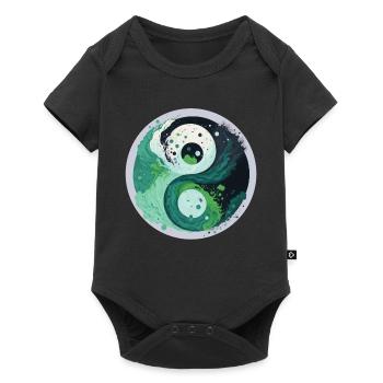 Yin Yang - Baby Premium Kurzarmbody - Schwarz - Vorne