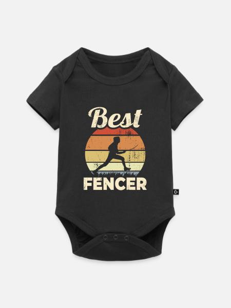 Bester Fechtmeister - Baby Premium Kurzarmbody - Schwarz