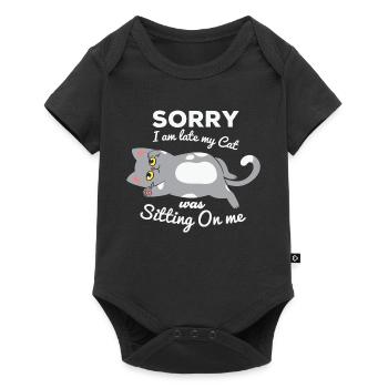 not in the morning, being late, missing the alarm clock - Baby Premium short-sleeve bodysuit - black - Front