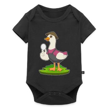 Ferme d’œufs de Duck Farmer - Body à manches courtes Premium Bébé - noir - Devant