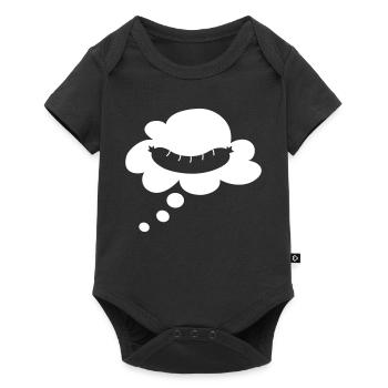 Bratwurst Denkblase Camping grillen Urlaub Fan - Baby Premium Kurzarmbody - Schwarz - Vorne