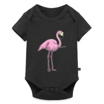 Flamingo Enseignant Pointage Bâton École - Body à manches courtes Premium Bébé - noir - Devant