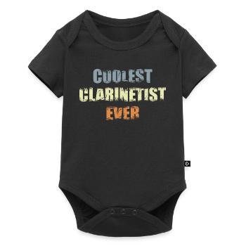 Coolest clarinet player - Baby Premium short-sleeve bodysuit - black - Front