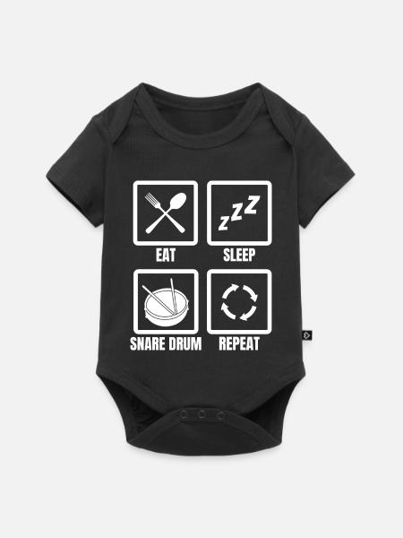 Trommler Zeitplan - Baby Premium Kurzarmbody - Schwarz