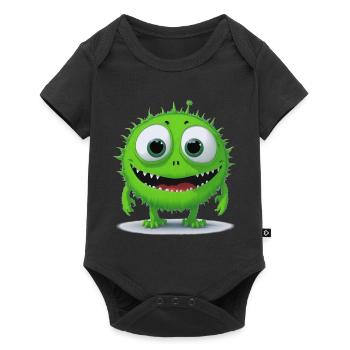 little green monster - Baby Premium short-sleeve bodysuit - black - Front