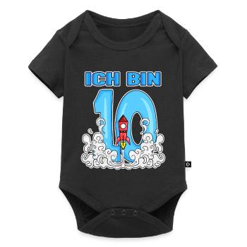 10 Jahre Geburtstag Junge Geschenk - Baby Premium Kurzarmbody - Schwarz - Vorne