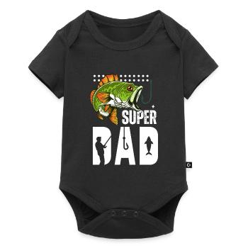 Super Dad Fishing Giant Fish - Baby Premium short-sleeve bodysuit - black - Front