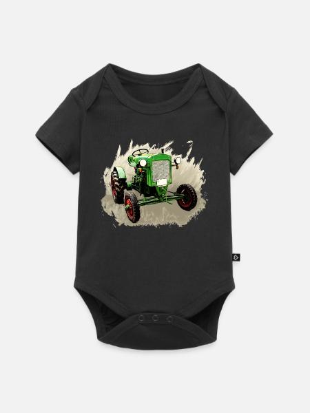 Deutz F1M 414 Bauernschlepper - Baby Premium Kurzarmbody - Schwarz