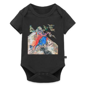 LOVE NATURE - Baby Premium short-sleeve bodysuit - black - Front