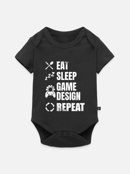 Game Designer Routine - Baby Premium Kurzarmbody - Schwarz