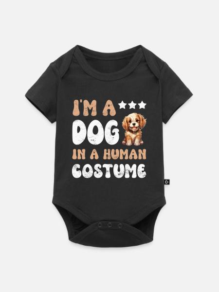Hund Hunde - Baby Premium Kurzarmbody - Schwarz