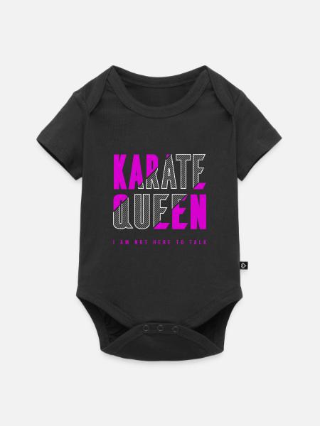 Karate Königin - Baby Premium Kurzarmbody - Schwarz