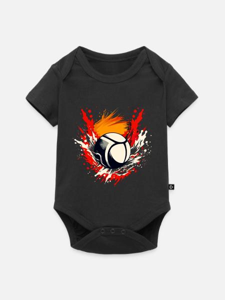 Volleyball - Baby Premium Kurzarmbody - Schwarz