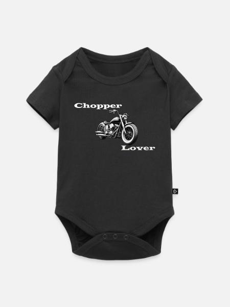 Chopper Lover weiß - Baby Premium Kurzarmbody - Schwarz