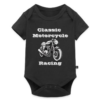 Classic Motorcycle Racing weiß - Baby Premium Kurzarmbody - Schwarz - Vorne