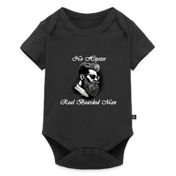 no Hipster white - Baby Premium short-sleeve bodysuit - black - Front