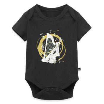 Harpist harp - Baby Premium short-sleeve bodysuit - black - Front