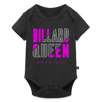 Billard Königin - Baby Premium Kurzarmbody - Schwarz - Vorne